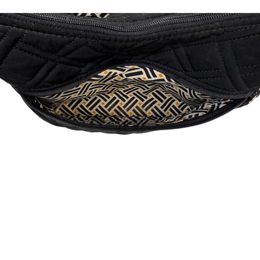 Vera Bradley Crossbody Bag Medium Black Quilted Microfiber Travel Everyday - Picture 5 of 9